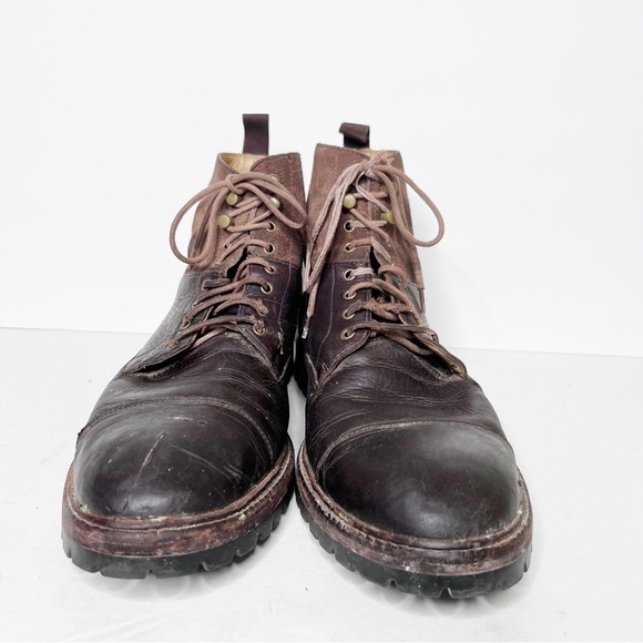 Cole Haan Men’s Casual Cap Toe Leather Boots Brown Tan Size 11.5 - Picture 6 of 7